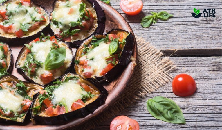 Darıca Diyetisyen Meriç Gündüz Patlıcan Mini Pizza Sağlıklı Öğün Tarif